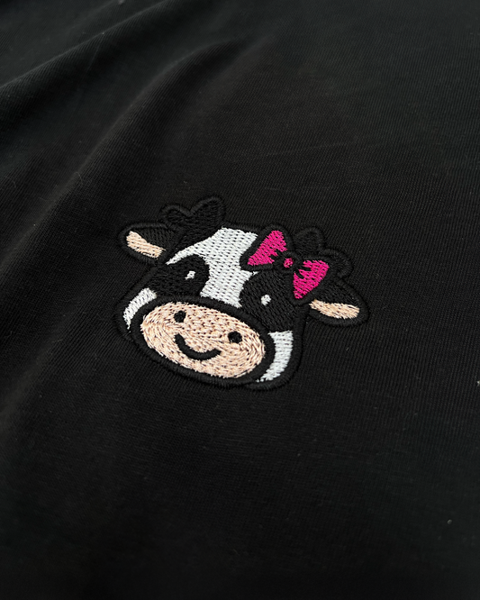 Bavlněné tričko s výšivkou I’m just a Cow