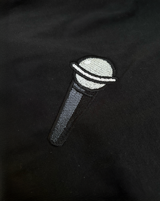 Bavlněná mikina s výšivkou Mikrofon