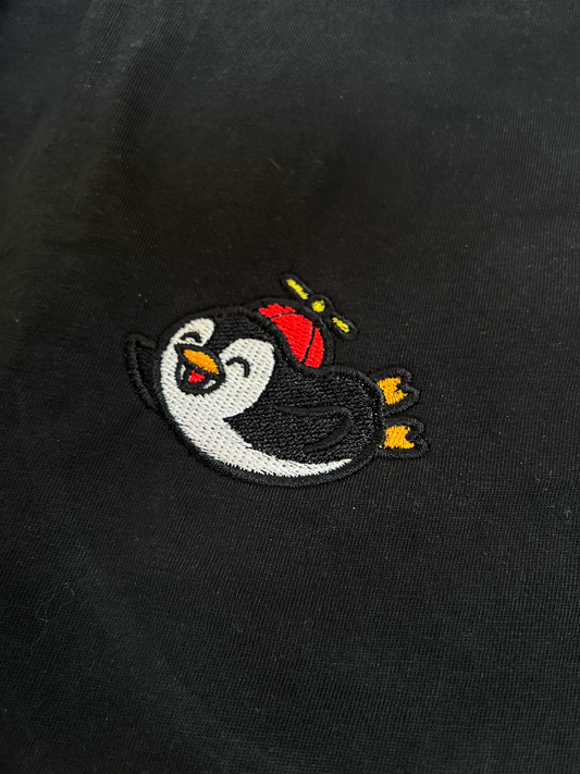 Bavlněné tričko s výšivkou Happy Tučňák