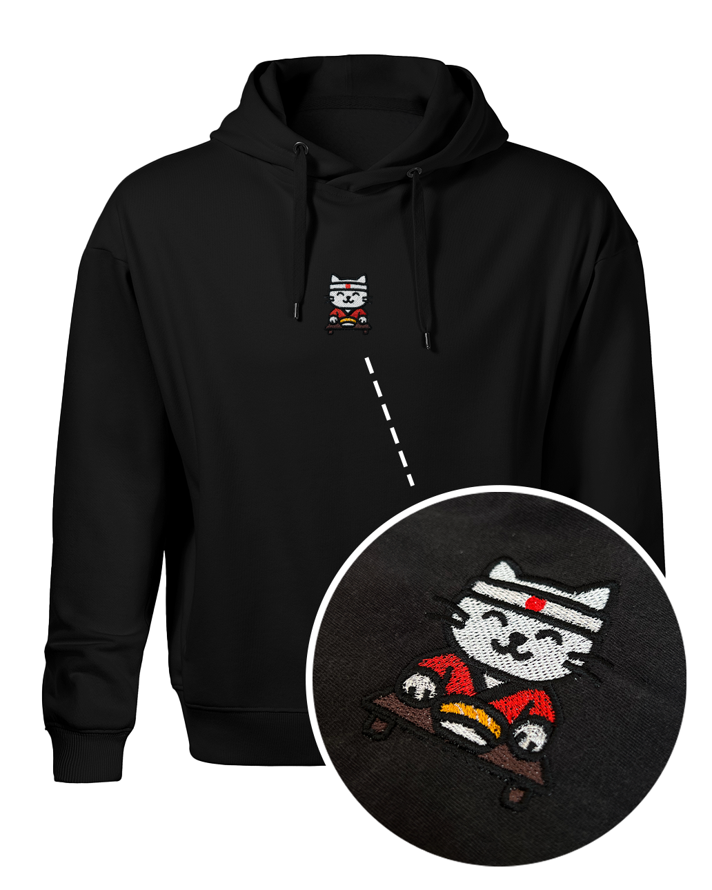 Bavlněná mikina s výšivkou Sushi Master