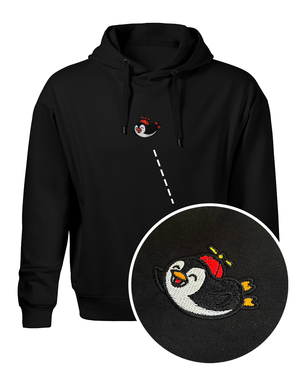 Bavlněná mikina s výšivkou Happy Tučňák