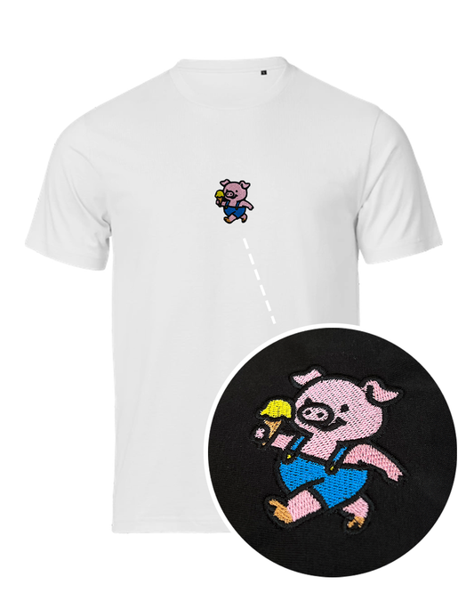 Bavlněné tričko s výšivkou Čuník