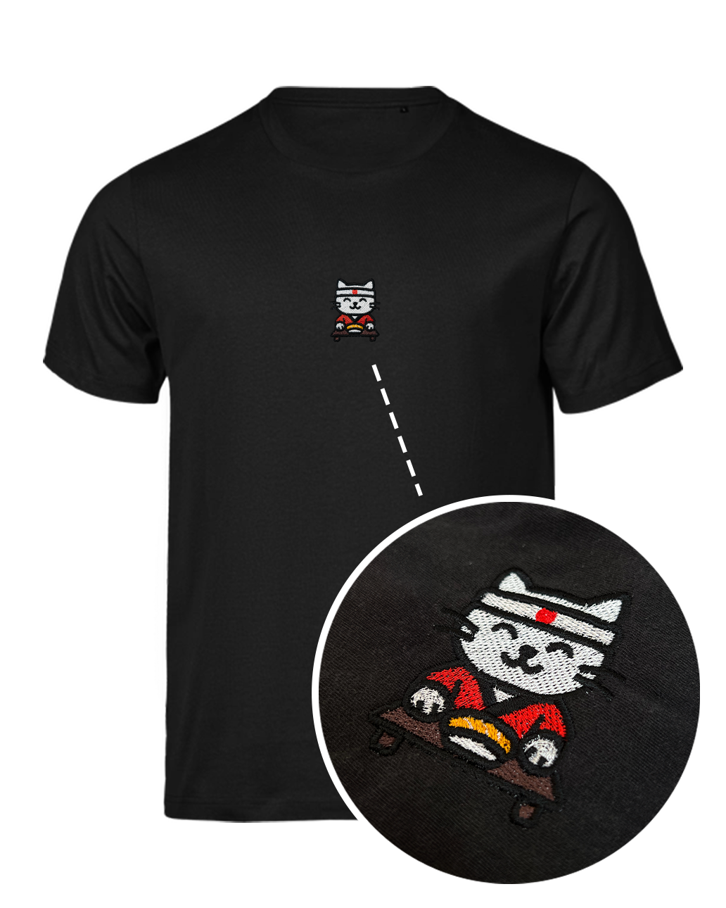 Bavlněné tričko s výšivkou Sushi Master