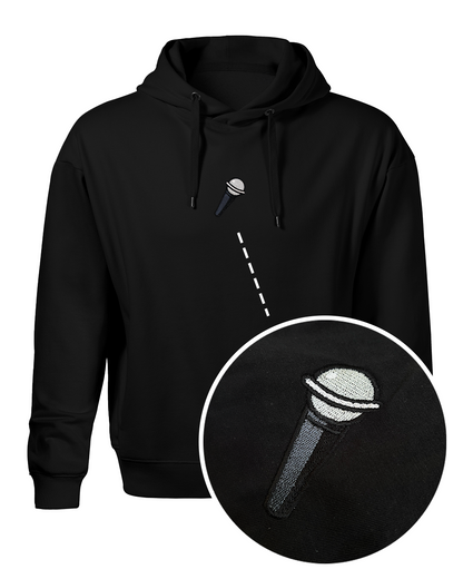 Bavlněná mikina s výšivkou Mikrofon