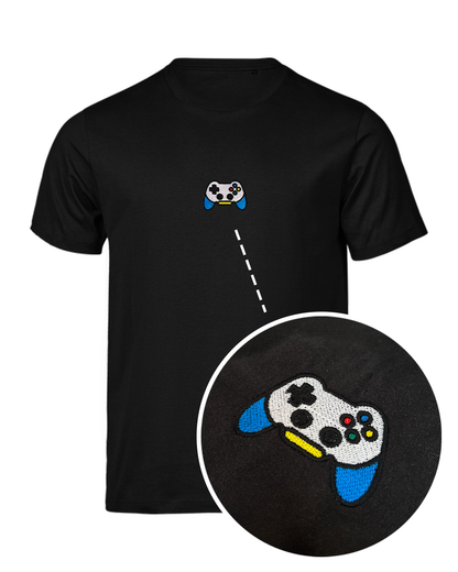 Bavlněné tričko s výšivkou Gamepad