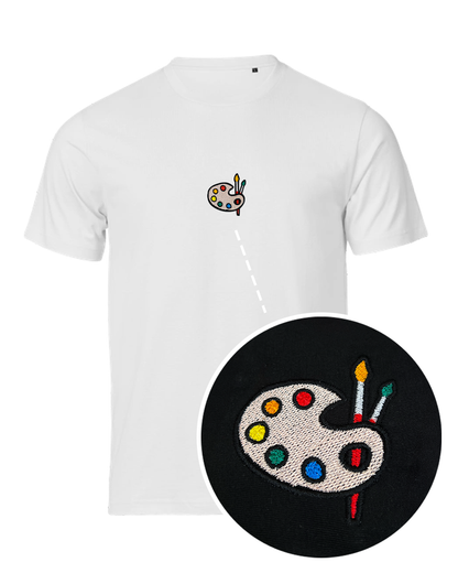 Bavlněné tričko s výšivkou Paleta barev