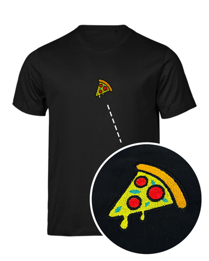 Bavlněné tričko s výšivkou Pizza