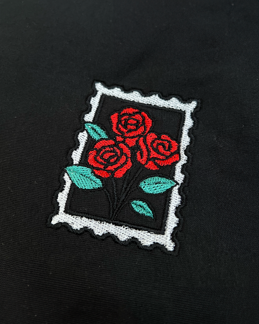 Bavlněná mikina s výšivkou Růže