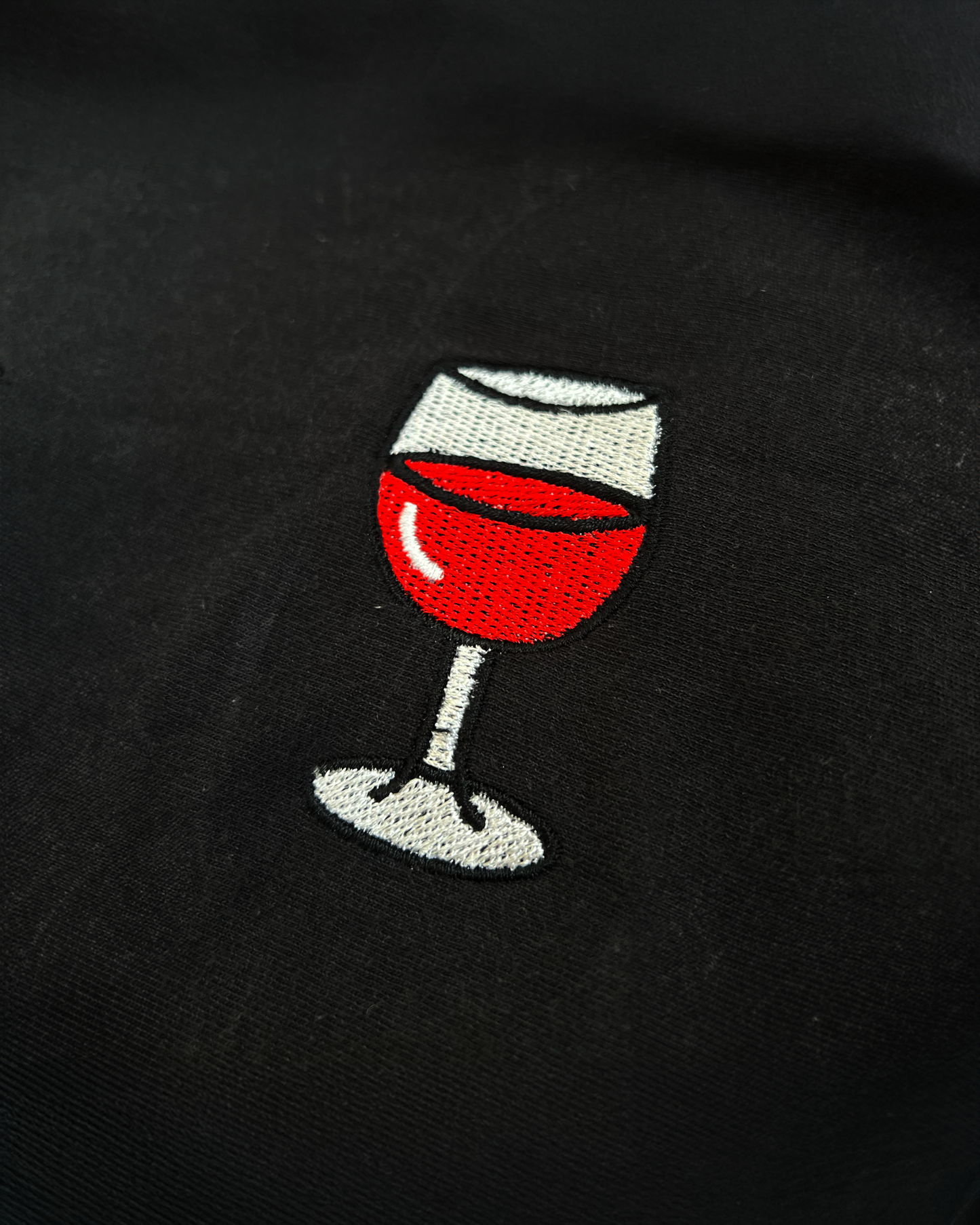 Bavlněné tričko s výšivkou Víno